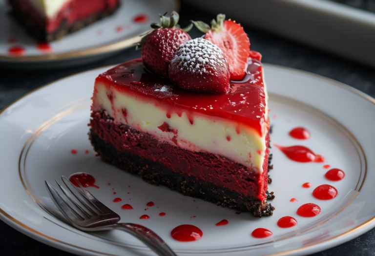 Red Velvet Strawberry Cheesecake