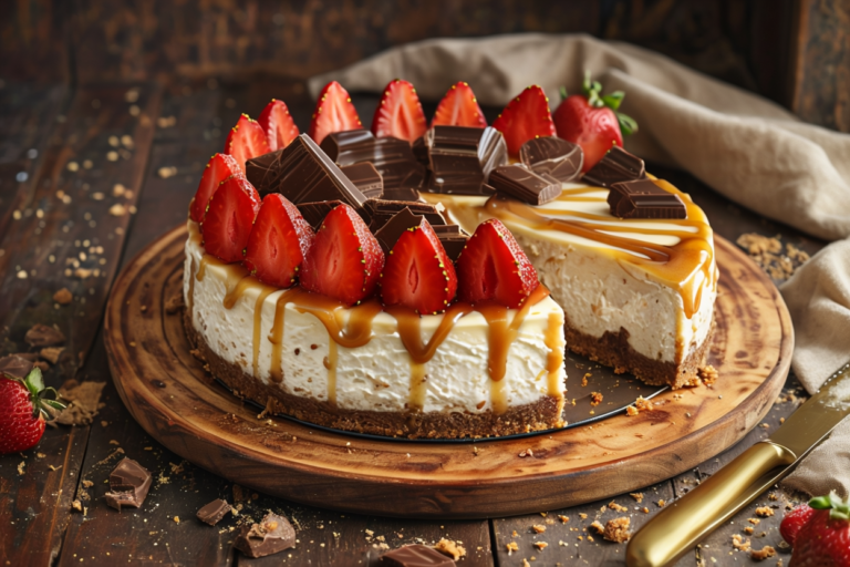 snickers strawberry cheesecake