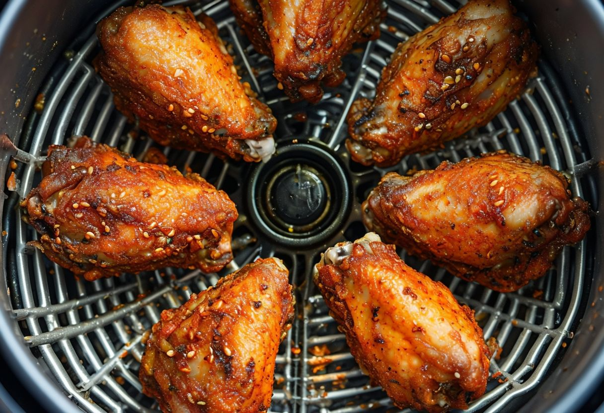 air frying frozen chicken wings